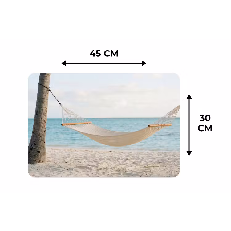 Placemat - 6 stuks - Hangmat - Strand - Wit — 3