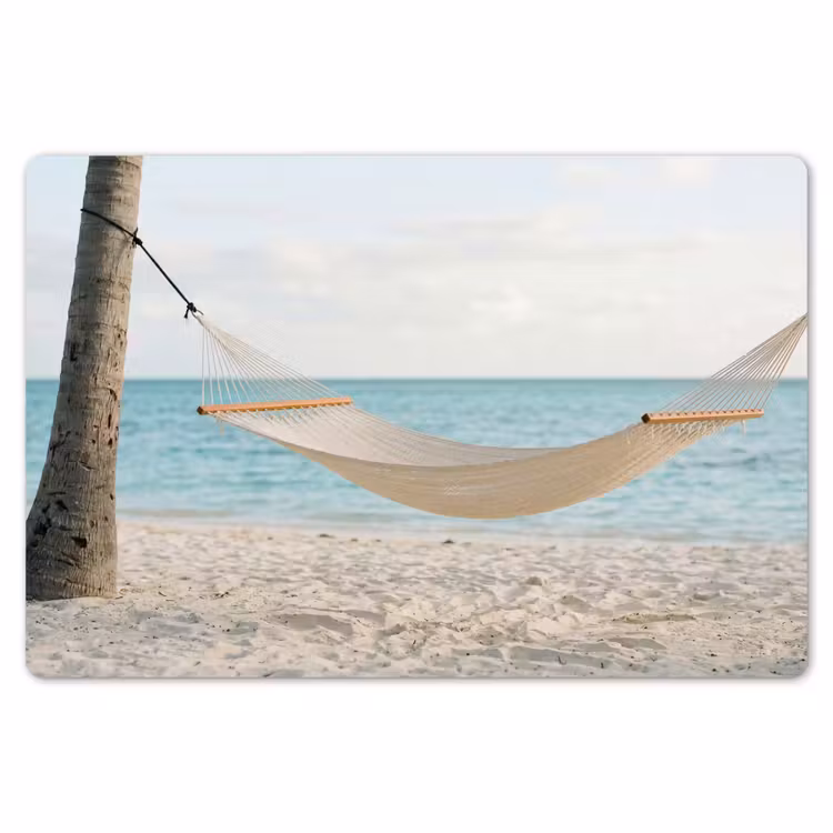 Placemat - 6 stuks - Hangmat - Strand - Wit — 7