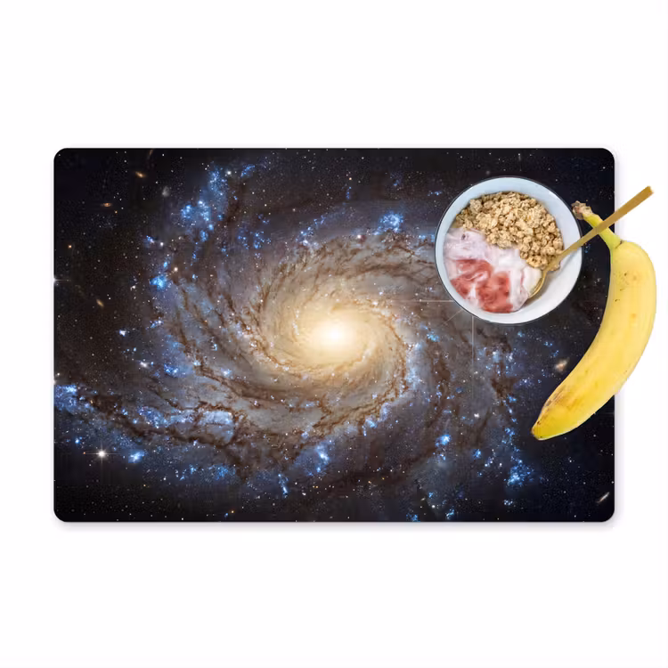Placemat - 6 stuks - Kosmos - Sterrenstelsel - Donker — 1