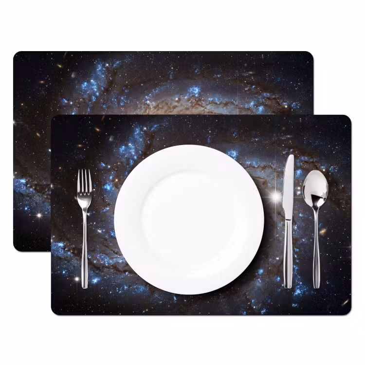 Placemat - 6 stuks - Kosmos - Sterrenstelsel - Donker — 2
