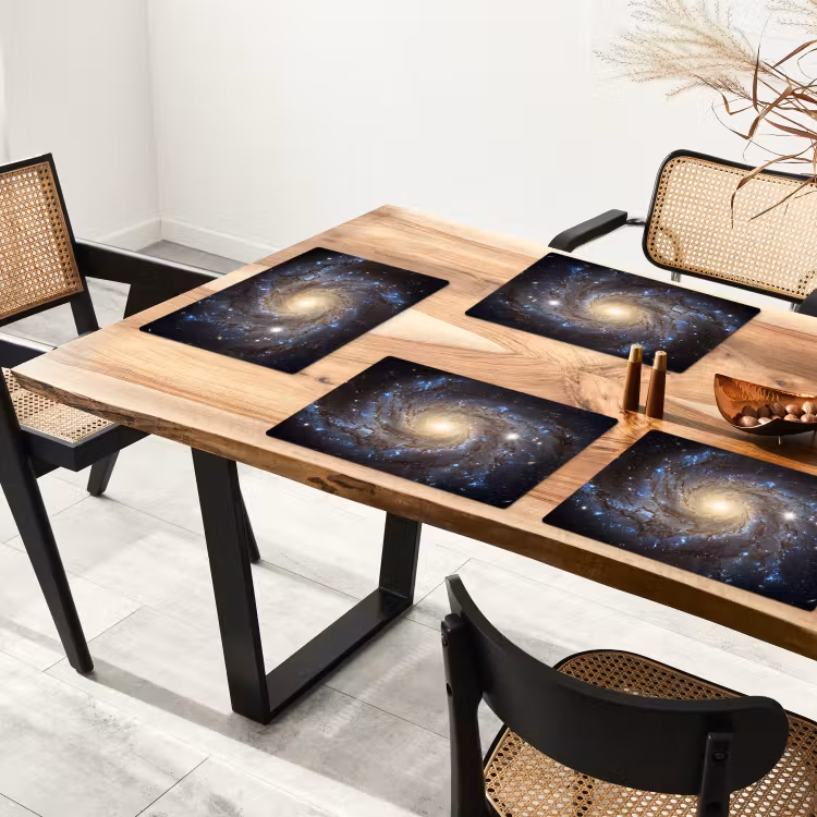 Placemat - 6 stuks - Kosmos - Sterrenstelsel - Donker — 5