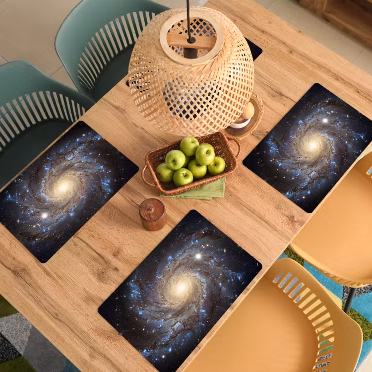Placemat - 6 stuks - Kosmos - Sterrenstelsel - Donker — 6