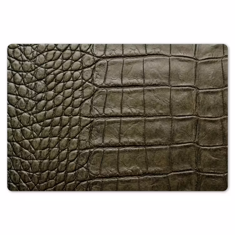 Placemat - 6 stuks - Krokodillenleer - Structuur - Groen — 7