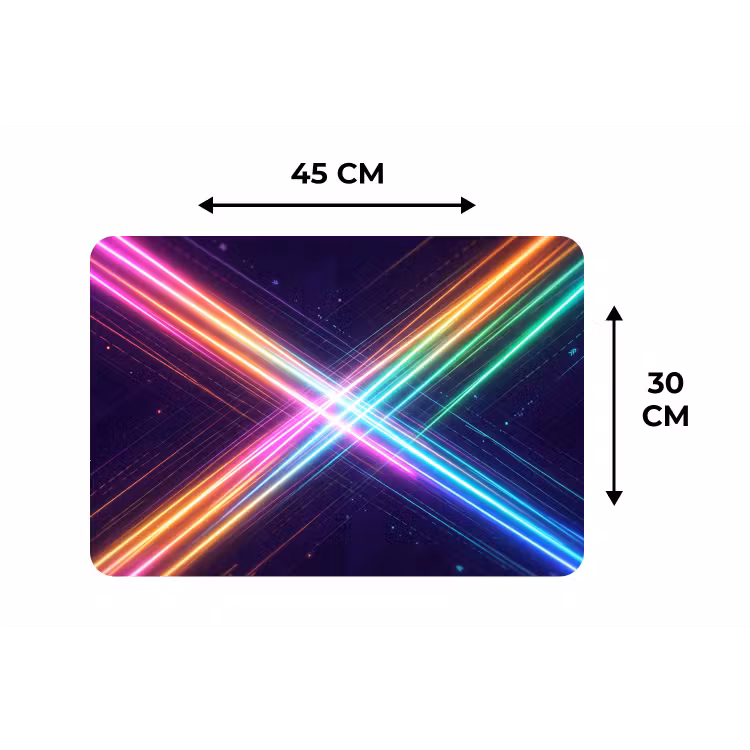 Placemat - 6 stuks - Kruisen - Lasterstralen - Neon — 3