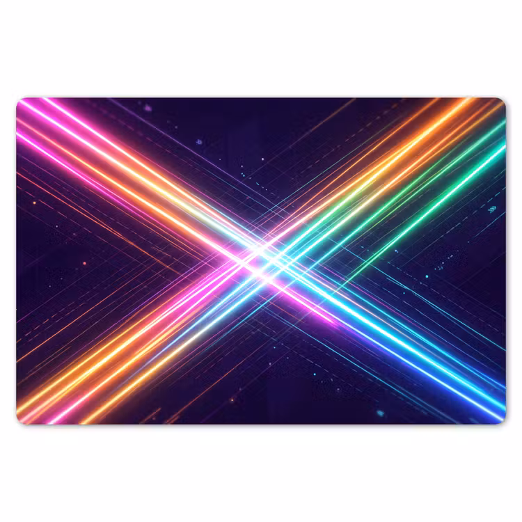 Placemat - 6 stuks - Kruisen - Lasterstralen - Neon — 7