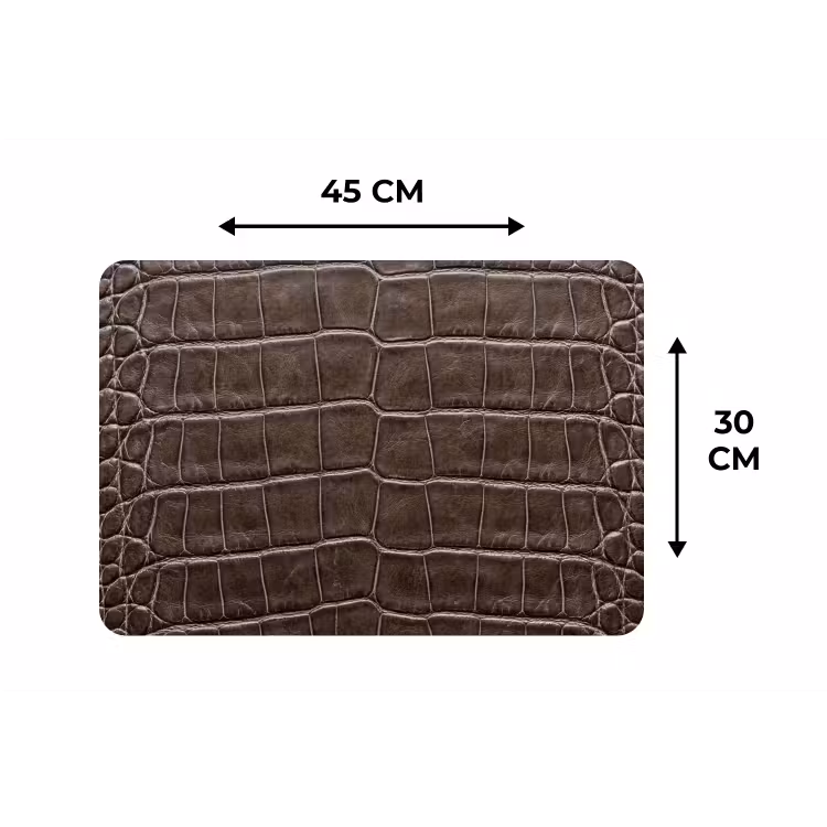 Placemat - 6 stuks - Leer - Krokodil - Mat — 3