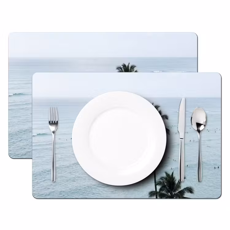 Placemat - 6 stuks - Oceaan - Palmbomen - Surfers — 2