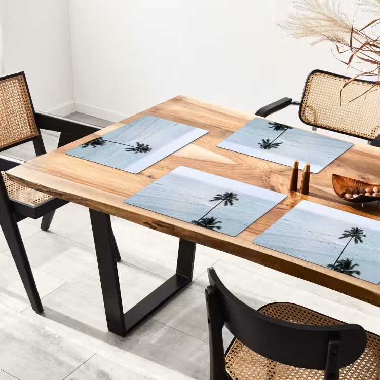 Placemat - 6 stuks - Oceaan - Palmbomen - Surfers — 5