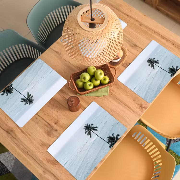 Placemat - 6 stuks - Oceaan - Palmbomen - Surfers — 6