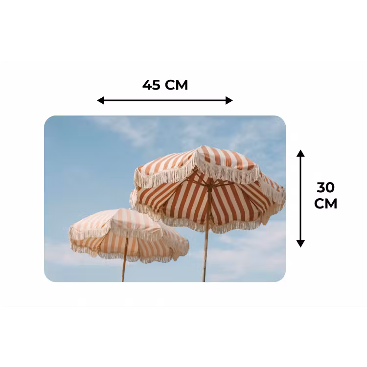 Placemat - 6 stuks - Parasol - Lucht - Rood — 3