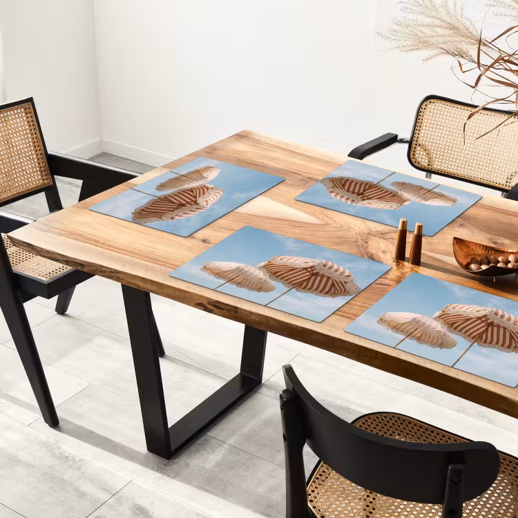 Placemat - 6 stuks - Parasol - Lucht - Rood — 5