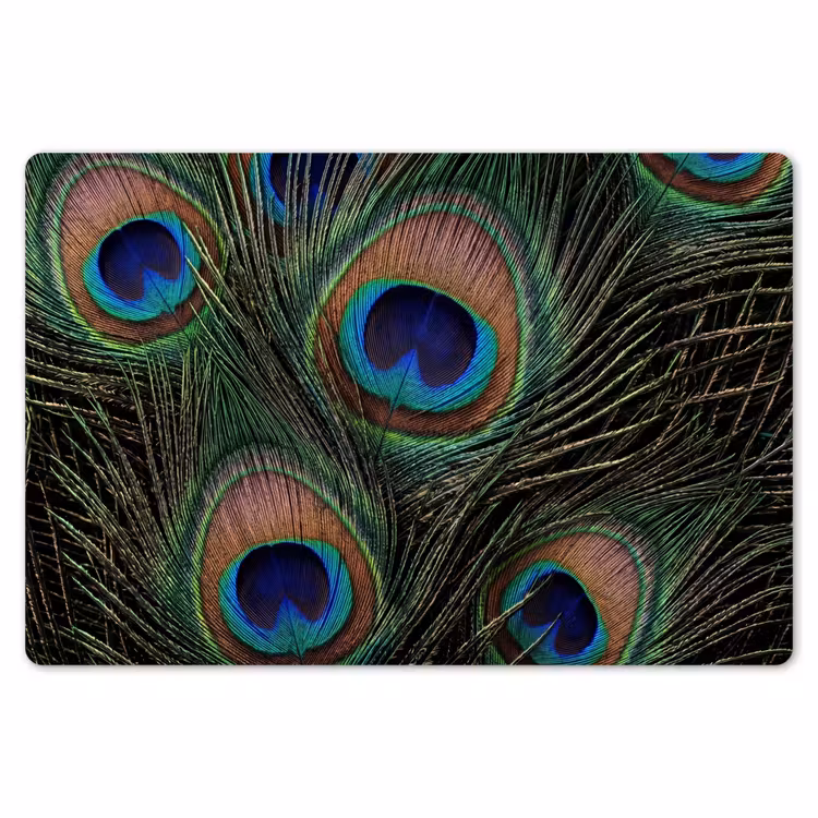 Placemat - 6 stuks - Pauwenveren - Klassiek - Groen — 7