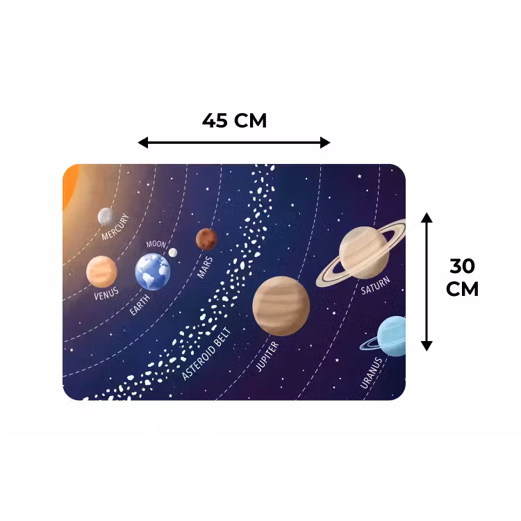Placemat - 6 stuks - Planetenstelsel - Ruimte - Illustratie — 3
