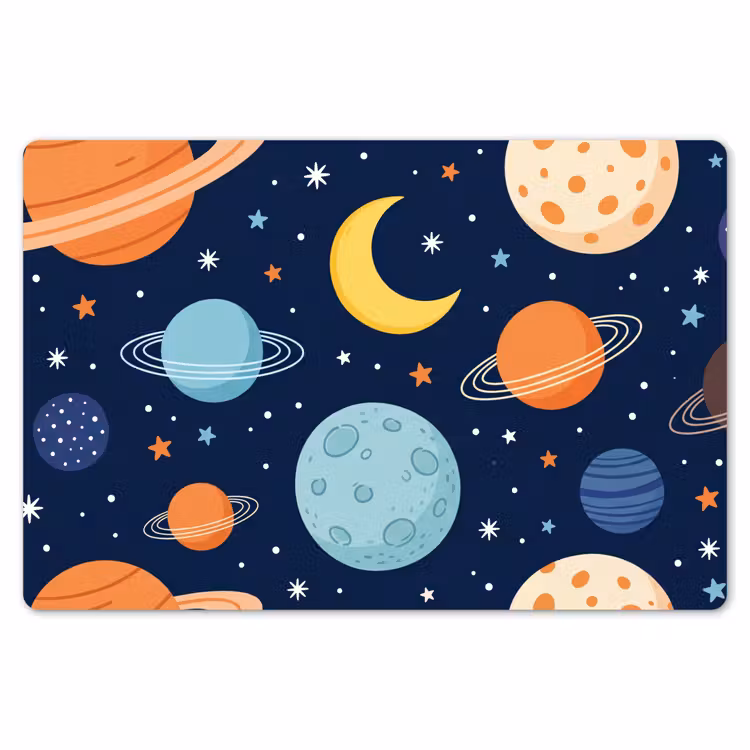 Placemat - 6 stuks - Ruimte - Planeten - Kleurrijk — 7