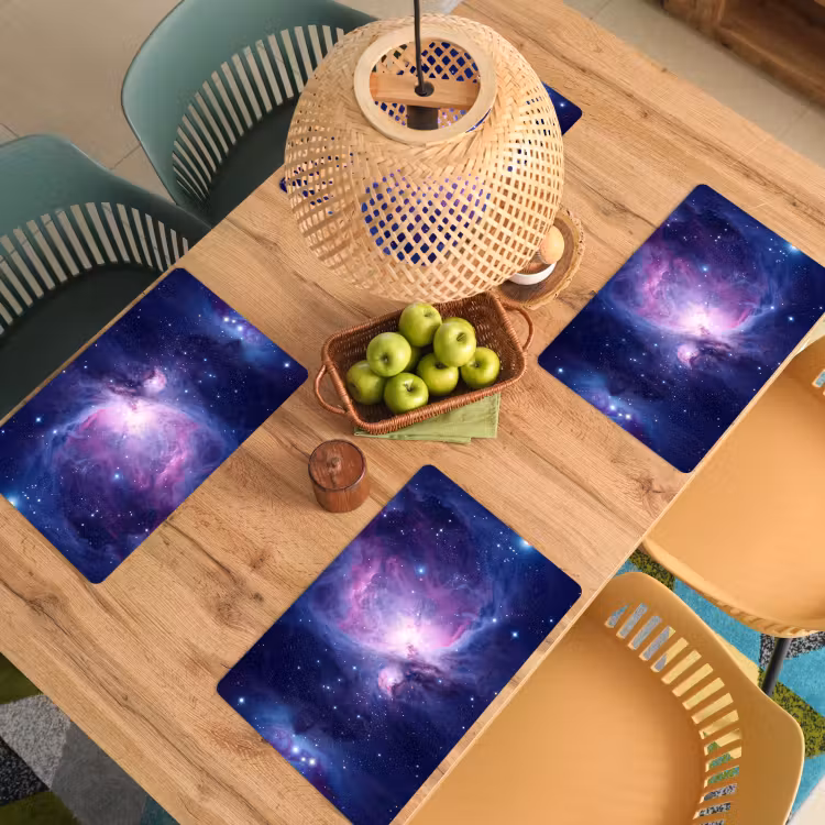 Placemat - 6 stuks - Ruimte - Sterren - Kleurrijk — 6