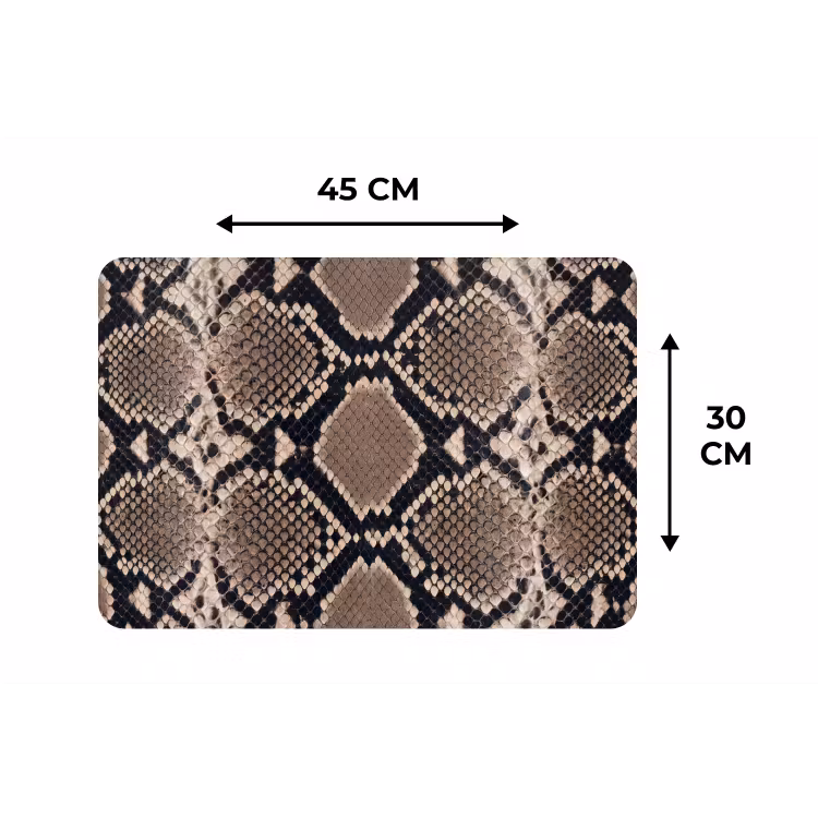 Placemat - 6 stuks - Slangenprint - Python - Bruin — 3