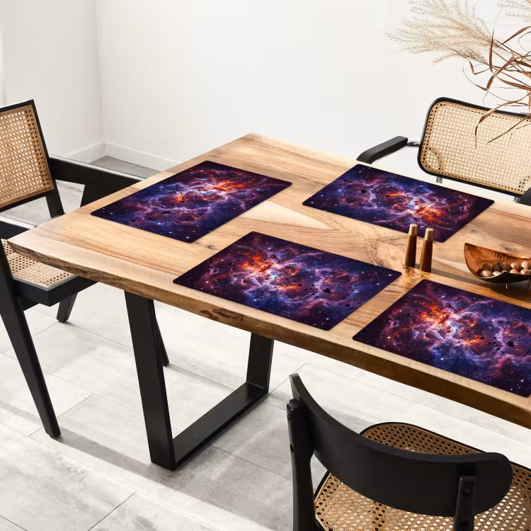 Placemat - 6 stuks - Space - Stars - Abstract - Colorful — 5
