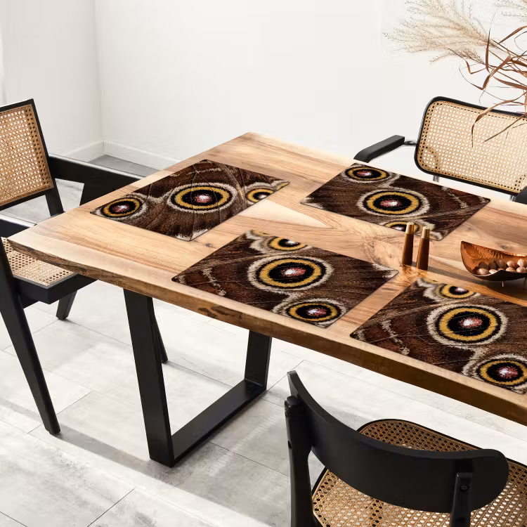 Placemat - 6 stuks - Vlinder - Vleugel - Abstract — 5