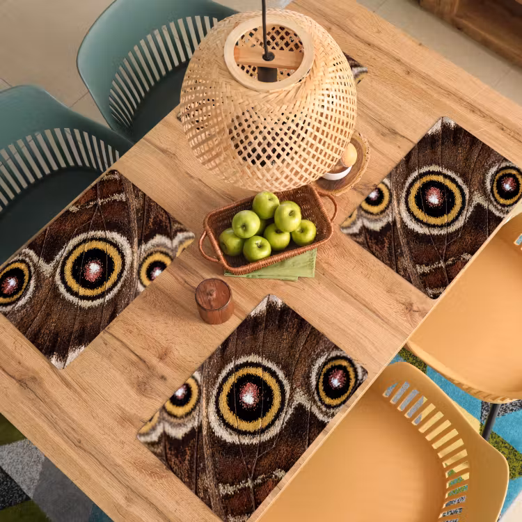 Placemat - 6 stuks - Vlinder - Vleugel - Abstract — 6