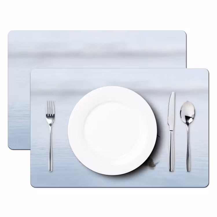 Placemat - 6 stuks - Vogels - Water - Grijs — 2