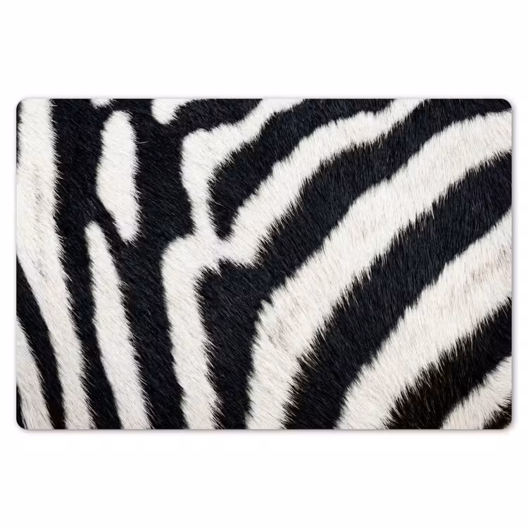 Placemat - 6 stuks - Zebra - Vacht - Klassiek - Zwart - Wit — 7
