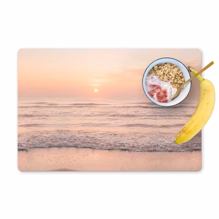 Placemat - 6 stuks - Zon - Strand - Roze — 1