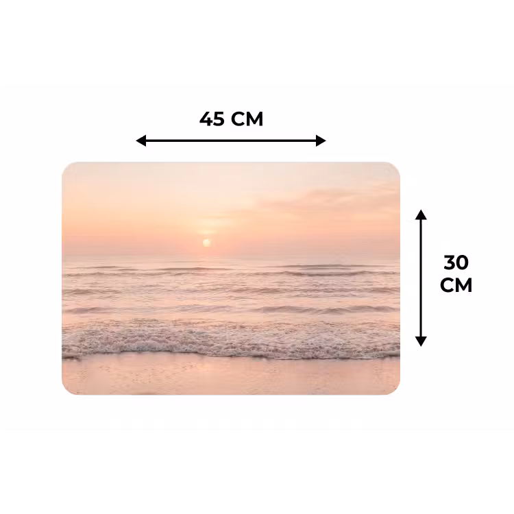 Placemat - 6 stuks - Zon - Strand - Roze — 3