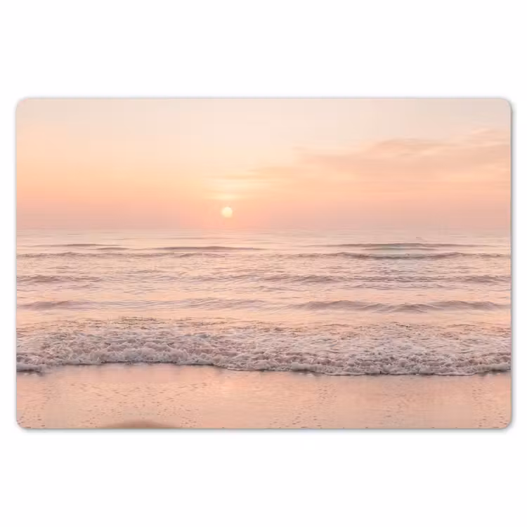 Placemat - 6 stuks - Zon - Strand - Roze — 7