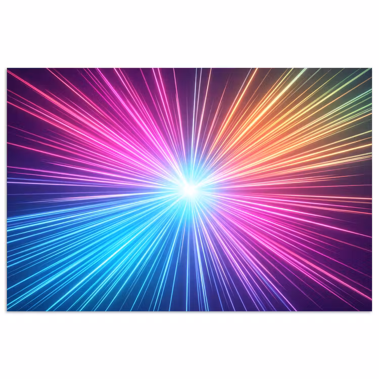 Poster - Abstract - Light - Burst - Modern - Colorful — 1
