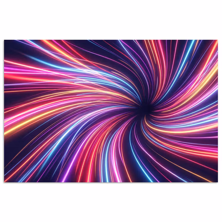 Poster - Abstract - Swirl - Futuristic - Neon — 1