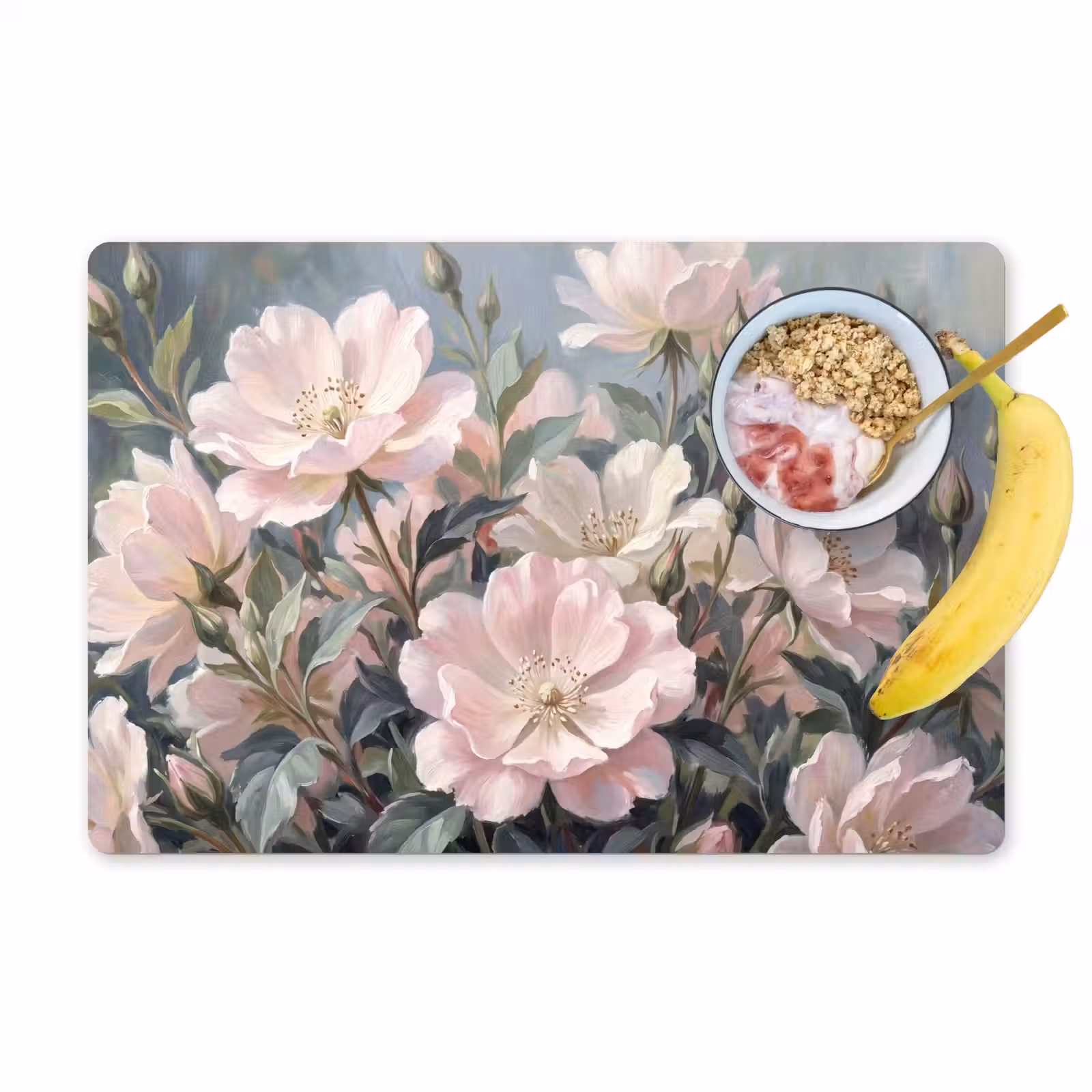 Placemat - 6 stuks - Rozen - Illustratie - Roze — 1