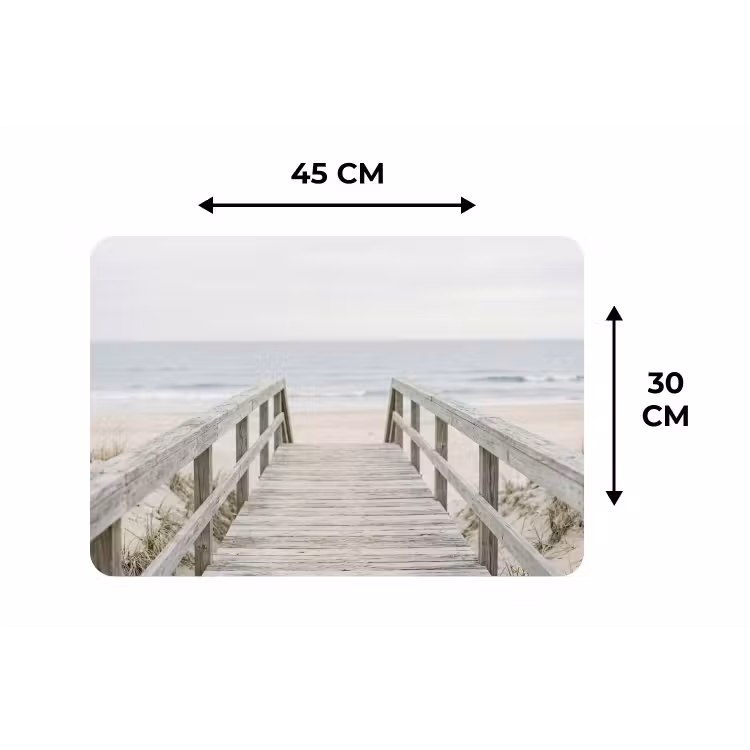 Placemat - 6 stuks - Duinen - Vlonder - Oceaan — 3