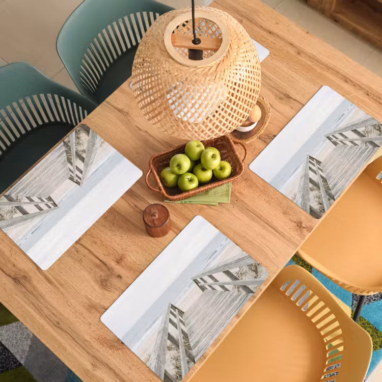 Placemat - 6 stuks - Duinen - Vlonder - Oceaan — 6