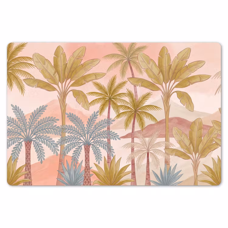 Placemat - 6 stuks - Illustratie - Palmbomen - Kleurrijk — 7