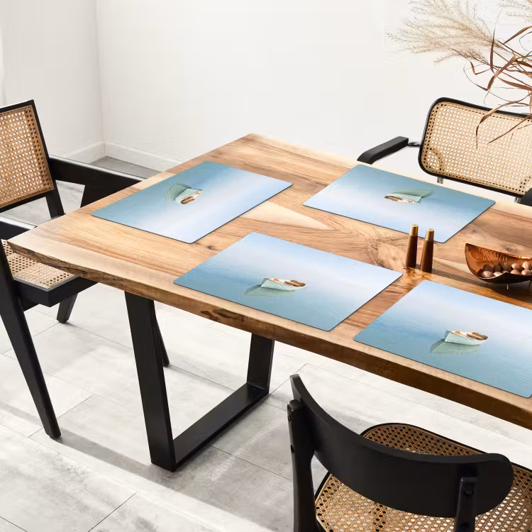 Placemat - 6 stuks - Minimalistisch - Boot - Zee — 5