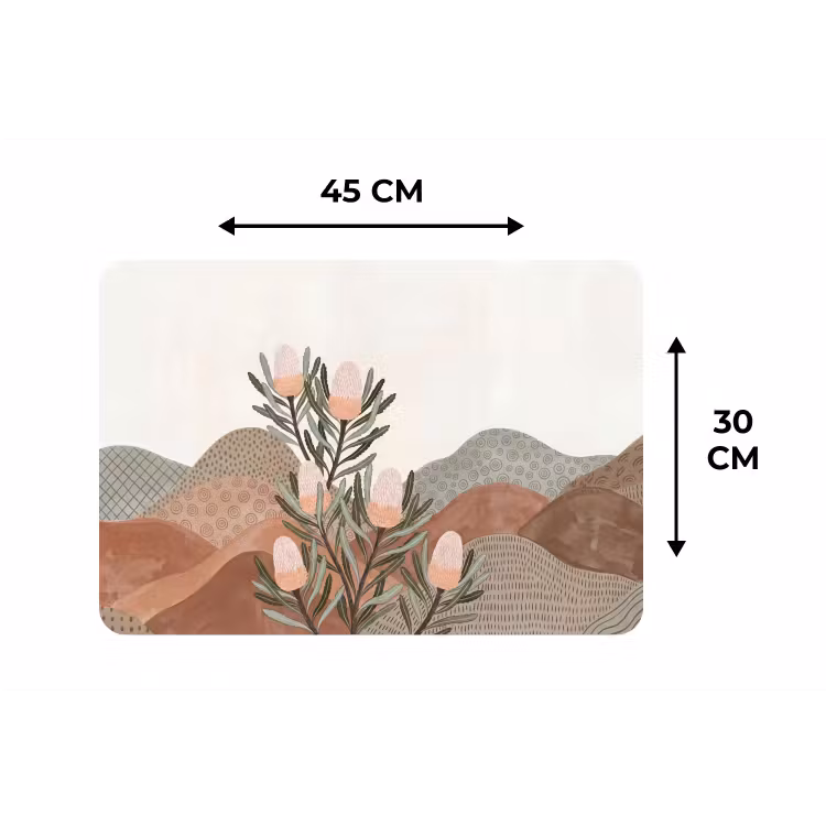 Placemat - 6 stuks - Modern - Heuvels - Terracotta — 3