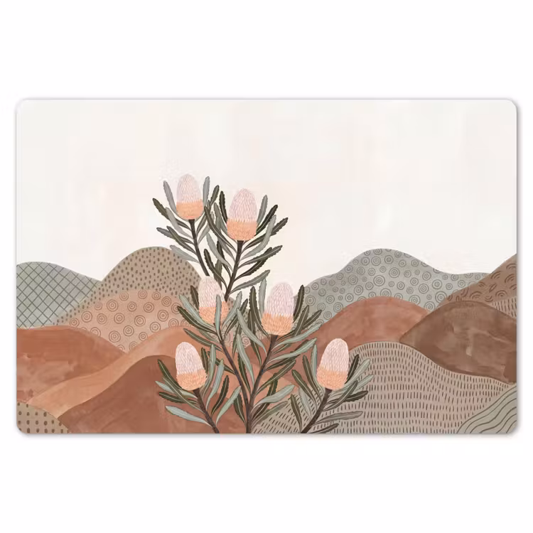 Placemat - 6 stuks - Modern - Heuvels - Terracotta — 7