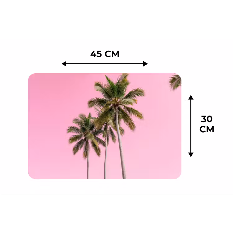 Placemat - 6 stuks - Palmboom - Tropisch - Pink — 3