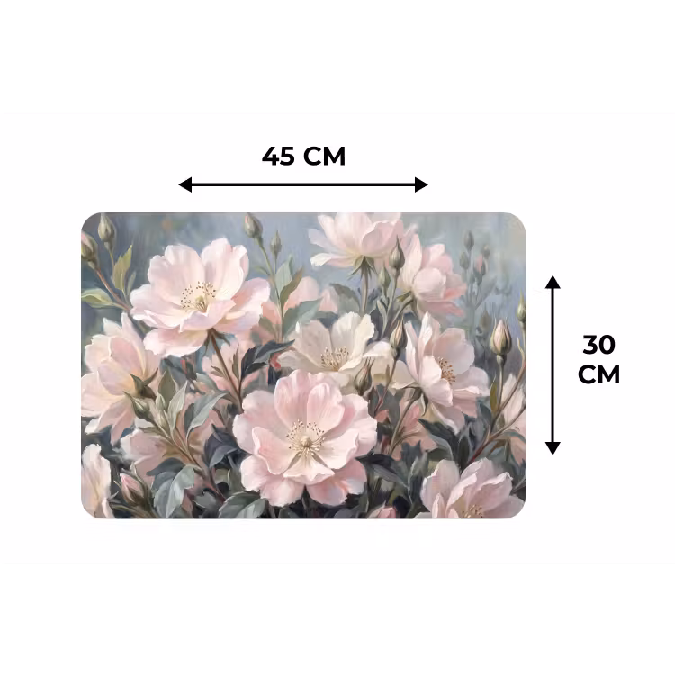 Placemat - 6 stuks - Rozen - Illustratie - Roze — 3