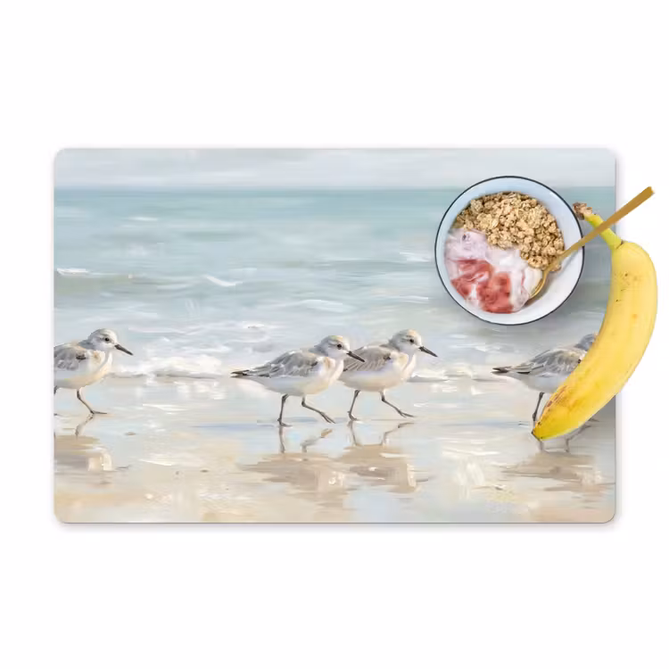 Placemat - 6 stuks - Vogels - Strand - Zee — 1