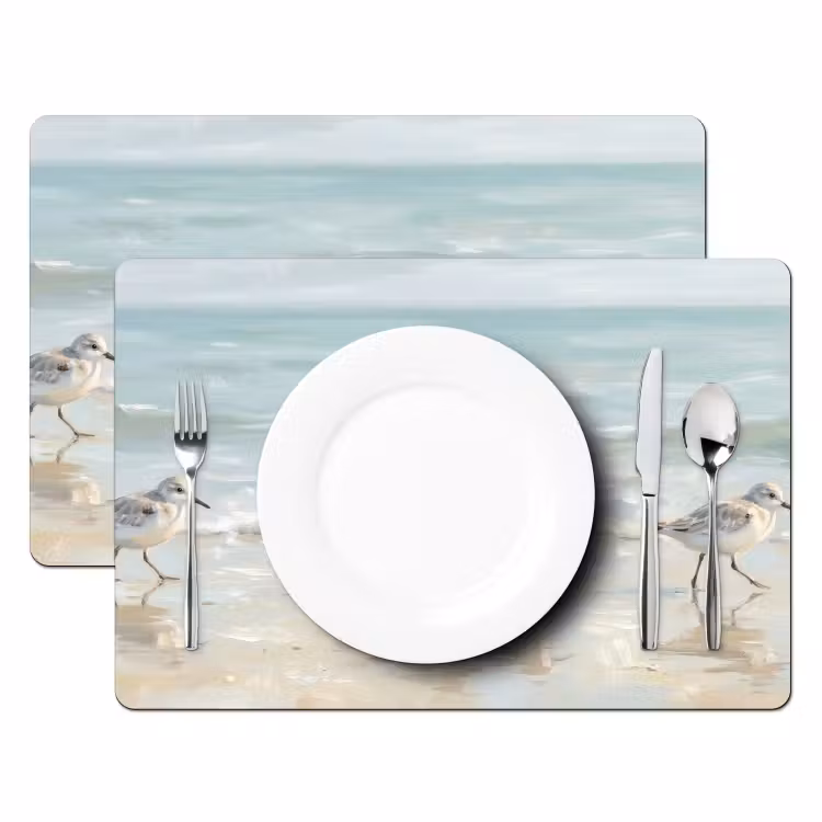 Placemat - 6 stuks - Vogels - Strand - Zee — 2