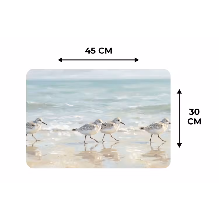 Placemat - 6 stuks - Vogels - Strand - Zee — 3