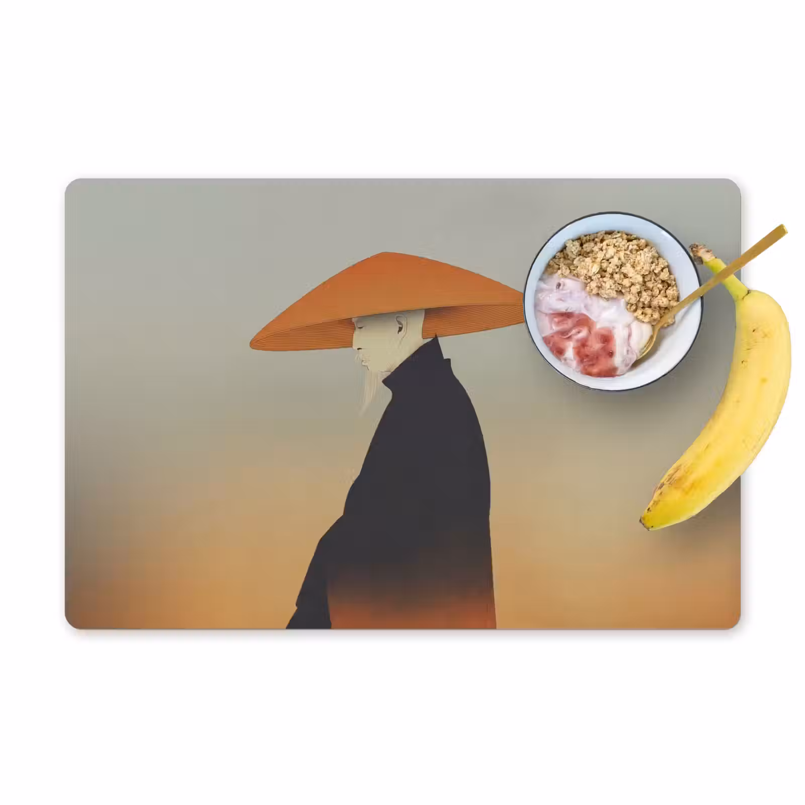 Placemat - 6 stuks - Minimalistisch - Silhouet - Oranje — 1