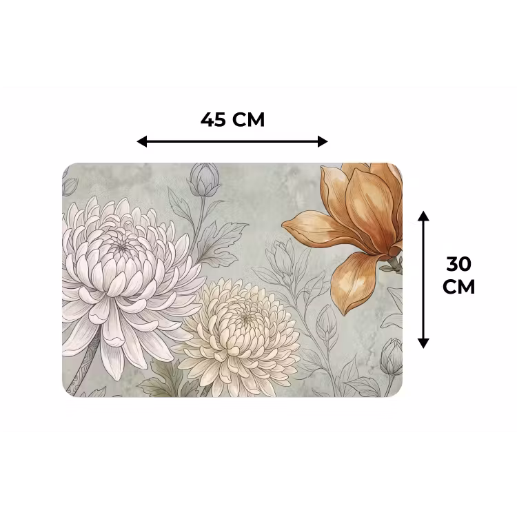 Placemat - 6 stuks - Illustratie - Bloemen - Groen — 3