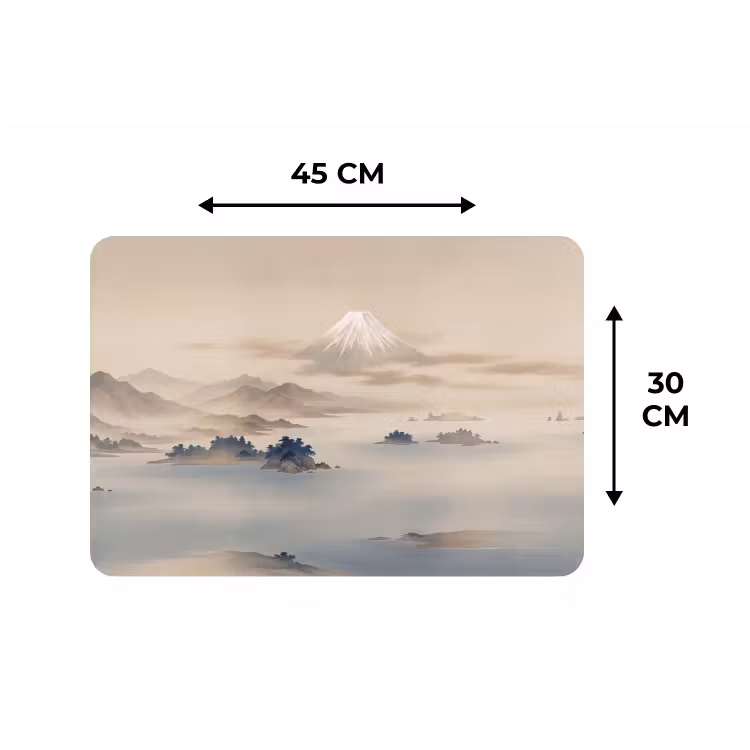 Placemat - 6 stuks - Japans - Landschap - Beige — 3