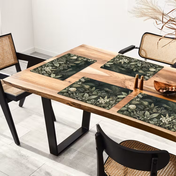 Placemat - 6 stuks - Jungle - Bladeren - Botanisch - Groen — 5