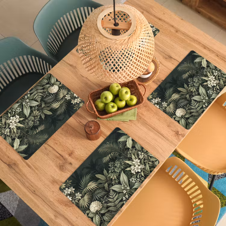 Placemat - 6 stuks - Jungle - Bladeren - Botanisch - Groen — 6