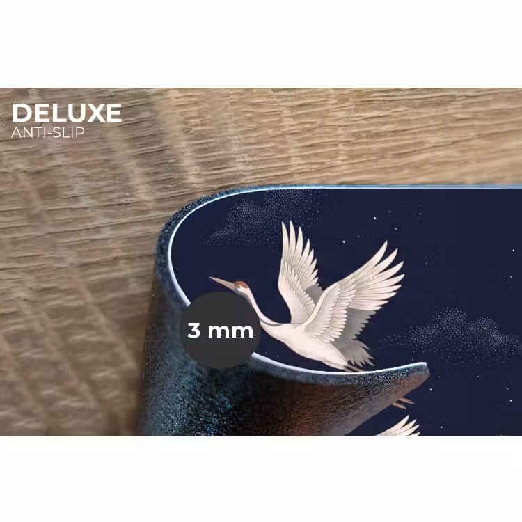 Placemat - 6 stuks - Kraanvogels - Nachthemel - Blauw — 4