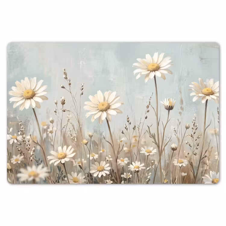 Placemat - 6 stuks - Madelief - Illustratie - Wit — 7