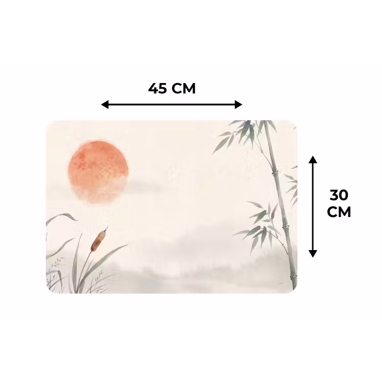 Placemat - 6 stuks - Minimalistisch - Bamboe - Groen — 3